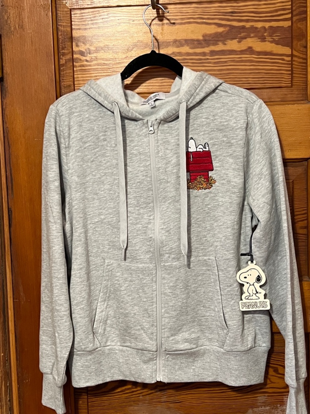NWT Snoopy Peanuts Hoodie Full Zip Fleece Size Large - Picture 2 of 8